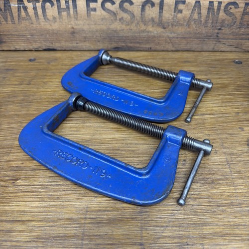 Vintage record clamps - record, c