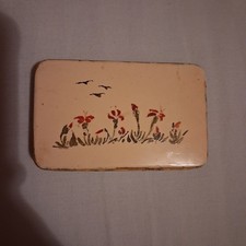 Vintage Floral Design With Birds Small Sweet Tin Storage