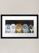 Louis Wain - Five Cats Framed