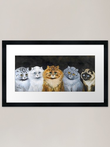 Louis wain five cats framed - -,