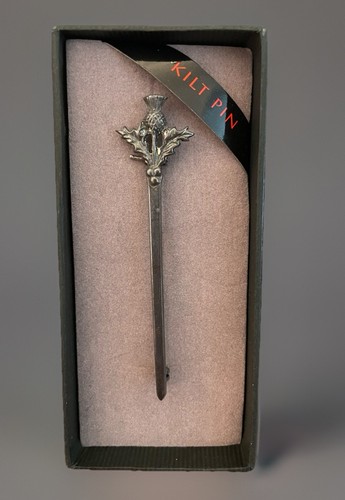 Kilt pin thistle - kilt, made