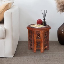 Beautiful Round Carved Indian
