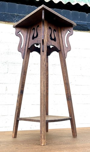 Art nouveau oak jardinière - nouveau,