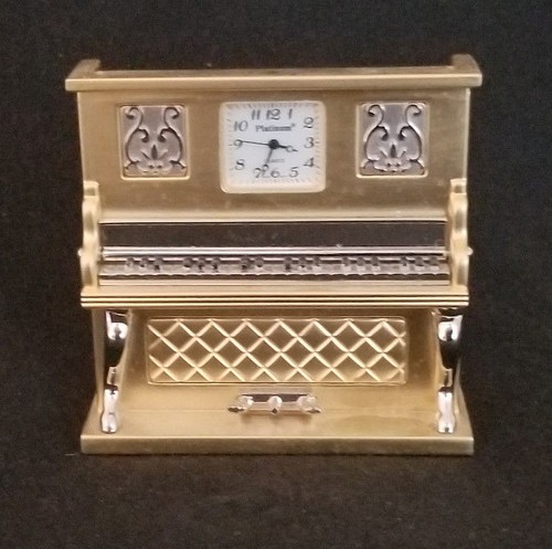 Miniature gold spinet piano - miniature,