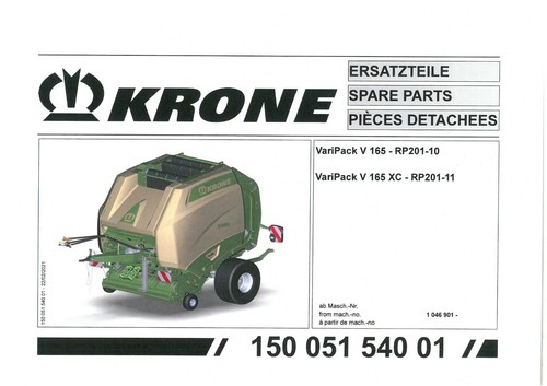 Krone round baler varipack - round,
