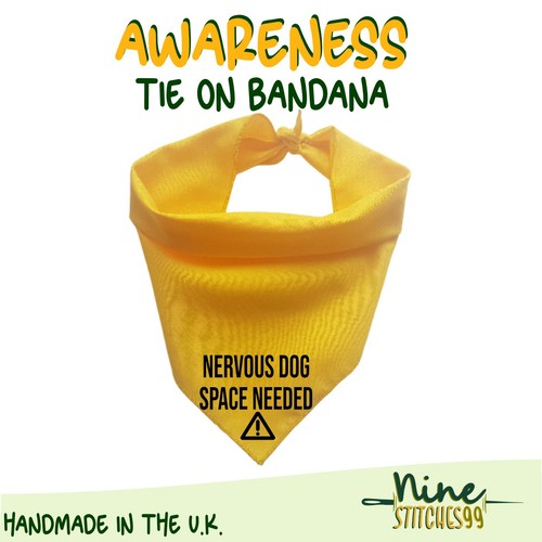Nervous dog bandana tie - nervous,