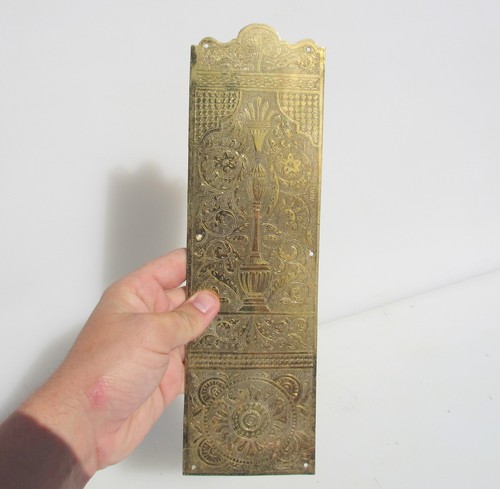 Victorian brass finger plate - victorian,