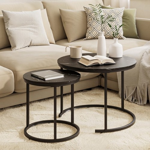 Black marble piece nesting - black,
