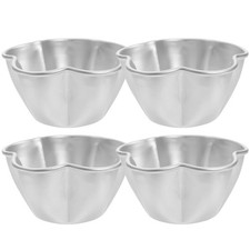  4 Pcs Mini Tartlet Tins Reusable Baking Cups Mould for Cake Flower Shaped Pan