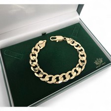 9ct Gold XP Mens 12mm Curb