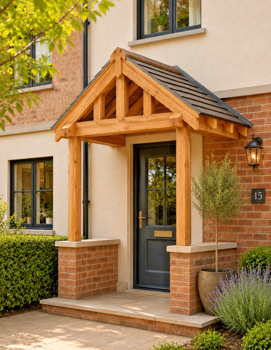 Solid oak porch - 1400mm, x