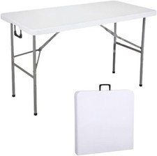 Heavy Duty Catering Camping Folding Trestle Table Picnic BBQ Party 4ft 175kg