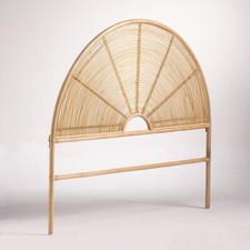 Inky Headboard Queen Size Bed Jawit Rattan Arched Frame - 160cm