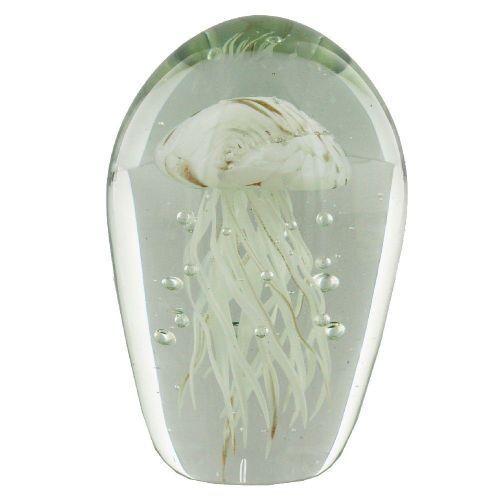 White jellyfish paperweight - white,