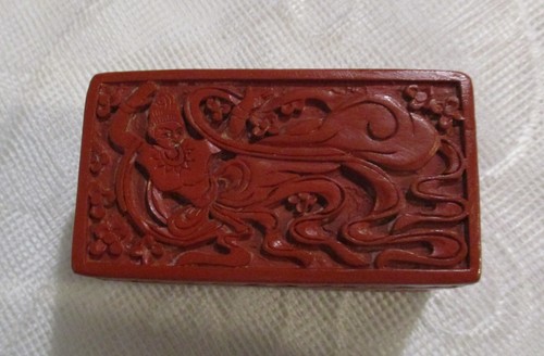 Vintage chinese red cinnabar - chinese,