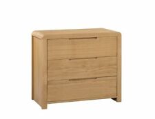 Oak 3 Drawer Wide Chest W85cm