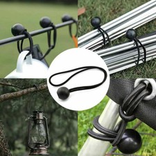 Bungee Ball Elastic Cord Black Loop Shock Cords Easy Fix Ties Tarp Tent Canopy