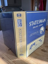 Statesman Deluxe Preprinted Album For 30,000 World Stamps + Over 1300 Stamps