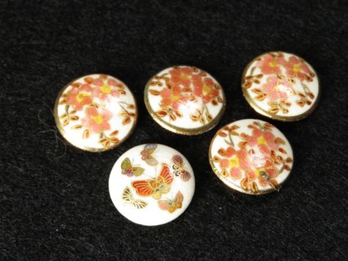 Meiji satsuma porcelain flower - meiji,
