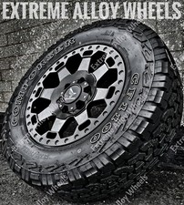 17" S Black AT5 Alloy Wheels For Vw T4 Caddy + Mercedes Vito + All Terrain Tyres