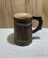 300ml 1/2 Pt Wooden Beer Mug Tankard Viking Medieval Pirate Reenactment Costume