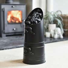 Sleek Black Coal Hod