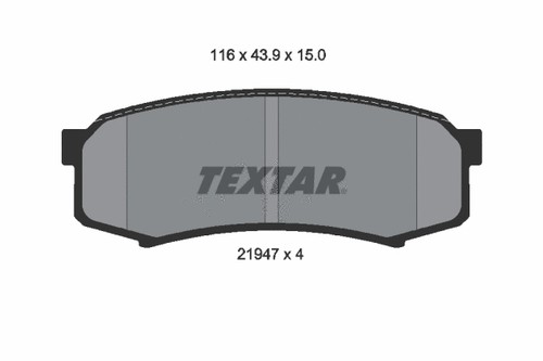 Rear brake pad set - brake,