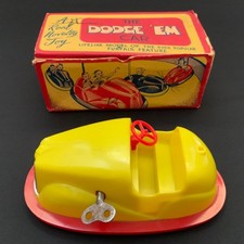 Vintage Remark Dodem Car Windup Clockwork Plastic Toy with BOX 1950’s England