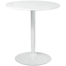 Round Dining Table White MDF