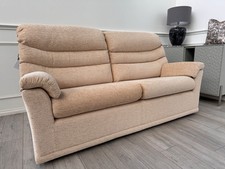 G Plan Malvern Cream Yellow Fabric 3 Seater Sofa New