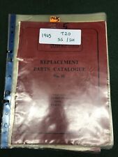 Triumph Tiger Cub T20 T20SS SH 1965 Replacement Parts Catalogue Spares Book #44