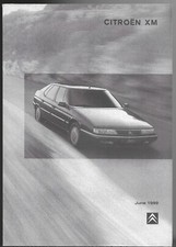Citroen XM Specifications 1999-2000 UK Market Foldout Brochure 5-dr Estate