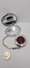 Oval Mirror Compact And Purple