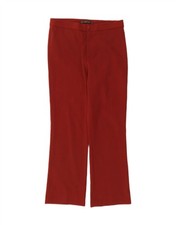ZARA Womens Trafaluc Bootcut Casual Trousers Large W32 L27 Burgundy OD09