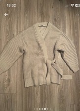 Zara Oatmeal Wrap Cardigan