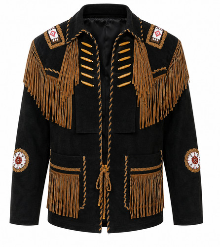 Men western suede fringe - men's,