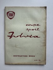 Lancia Fulvia Series 1 Coupe Sport Original Instruction Book in English (1969)