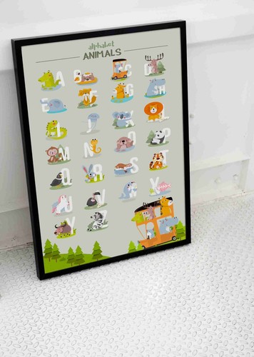 Animals abc kids alphabet - animals,