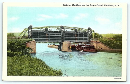 Postcard herkimer locks at - postcard, ny