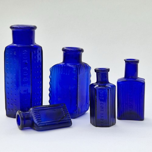 Antique old blue chemist - antique,