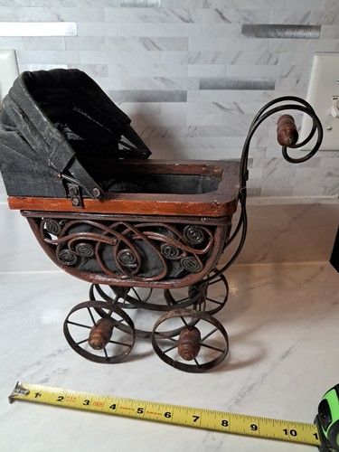 Antique doll pram - pram, victorian