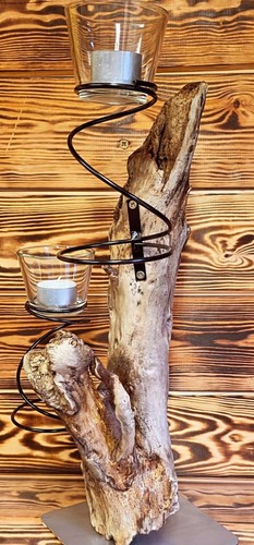 Driftwood candle holder - driftwood,