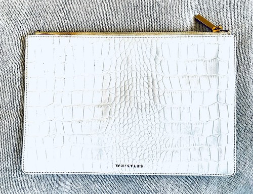 Whistles white leather clutch - whistles,