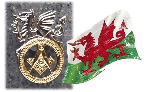 Owain glyndwr day masonic pin - masonic,