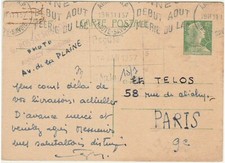 Postal Stationery France, 1957. Annecy to Paris.   