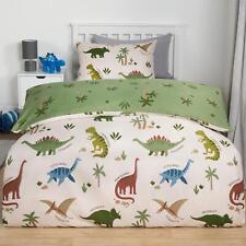 Dino Duvet Cover Bedding Set Reversible with Pillowcase Quilt Junior Single