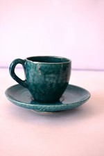 Vintage Tea Cup Saucer Earthen