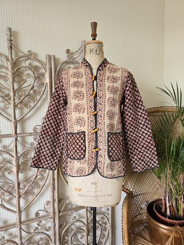 Vintage indian print quilted - vintage,