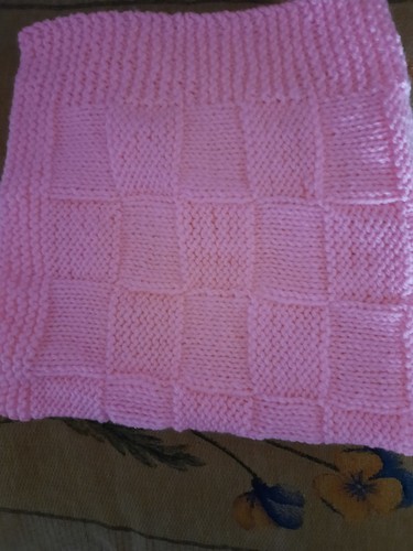 Hand knitted dolls pram cot - dolls, pram/cot
