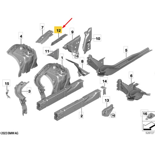 Bmw g60 front left support - bmw,